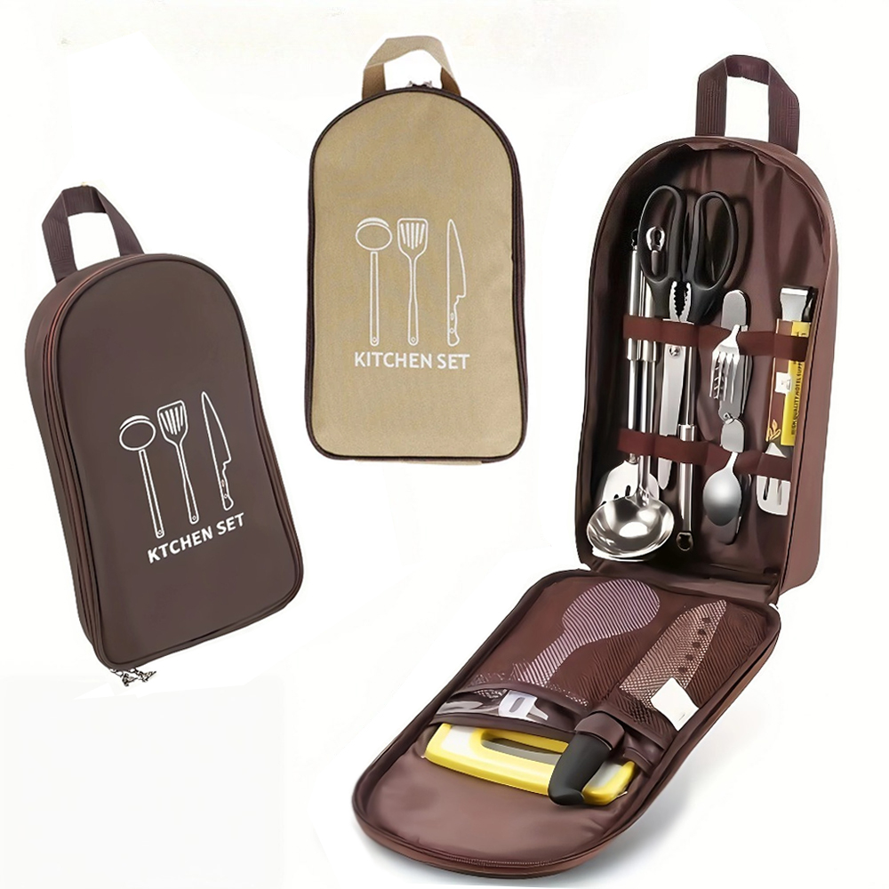 Camping Cooking Utensil Organizer - Bolsa portátil para cozinhar ao ar