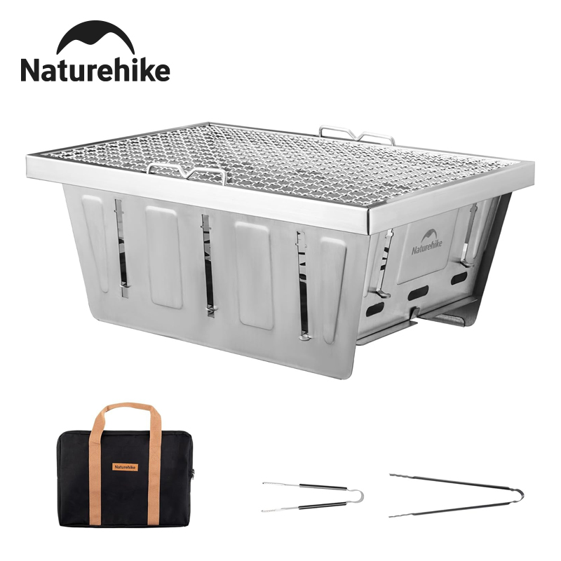 Camp Grill Portable Folding - Naturehike acampamento grelha a carvão para