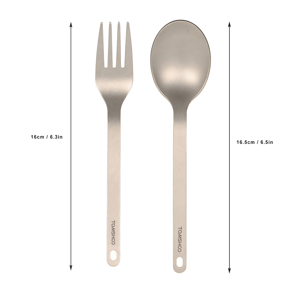 Camping Cooking Cutlery Set - Tomshoo talheres de titânio, colher de