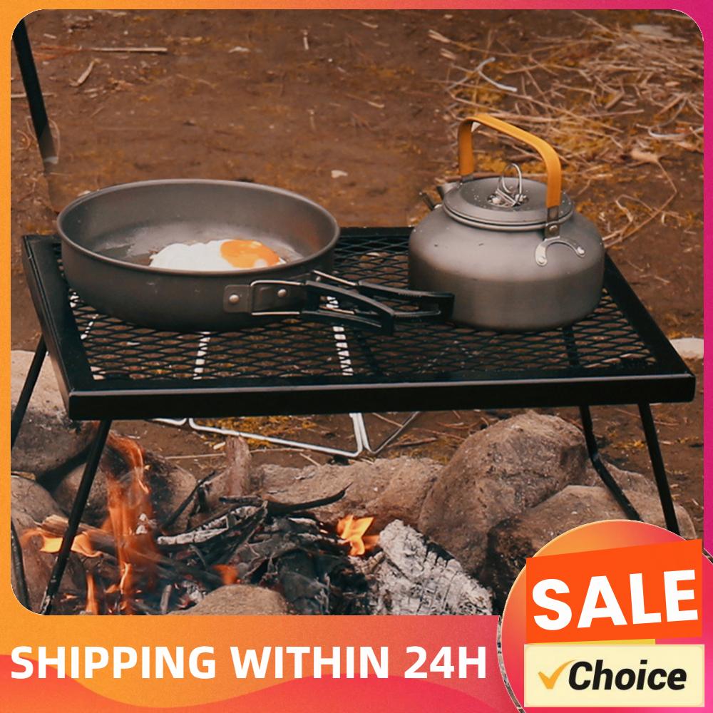 Camping Cooking Fire Pit - Grelha Dobrável para Fogueira, Suporte de