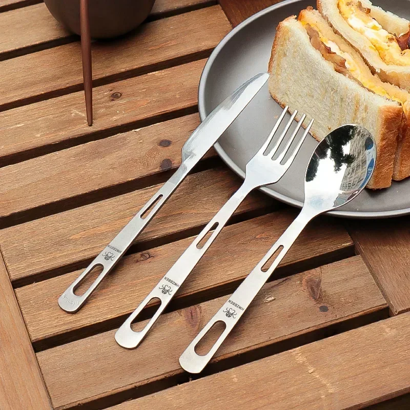 Camping Cooking Cutlery Set - HWZBBEN-Titanium Tableware Set, garfo, colher, faca,