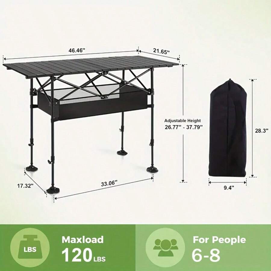 Camp Grill Portable Folding - Mesa Portátil Dobrável Aoran para Piquenique