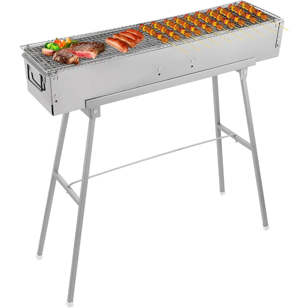 Camp Grill Portable Folding - Grelhas de carvão portáteis, 32 