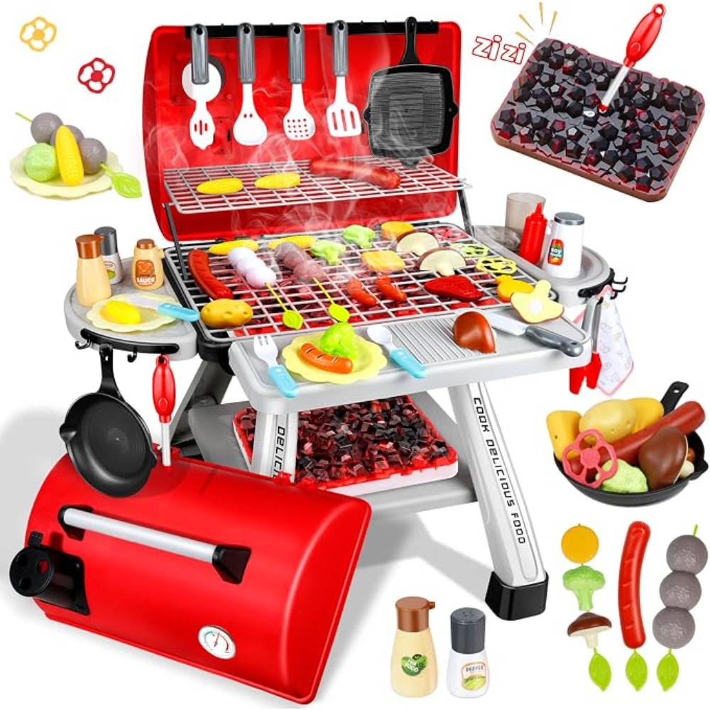 Camping Cooking Kids - Conjunto de Brinquedos de Churrasqueira para