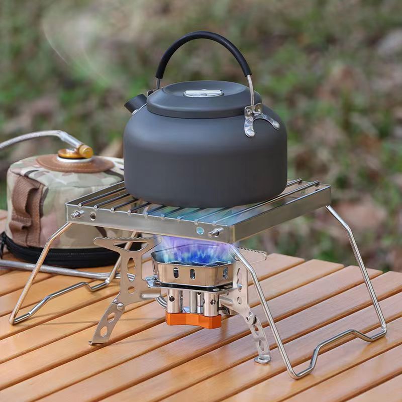 Camp Grill Portable Folding - Suporte de fogão de aço inoxidável