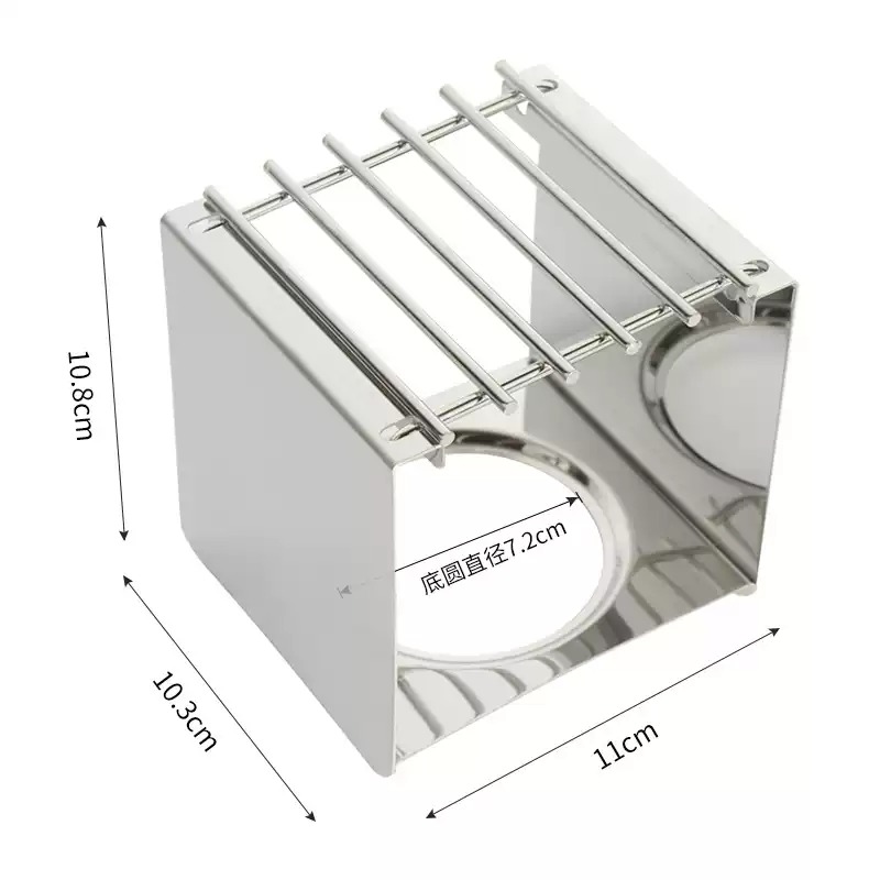 Camping Cooking Tin - Suporte Quadrado de Aço Inoxidável para