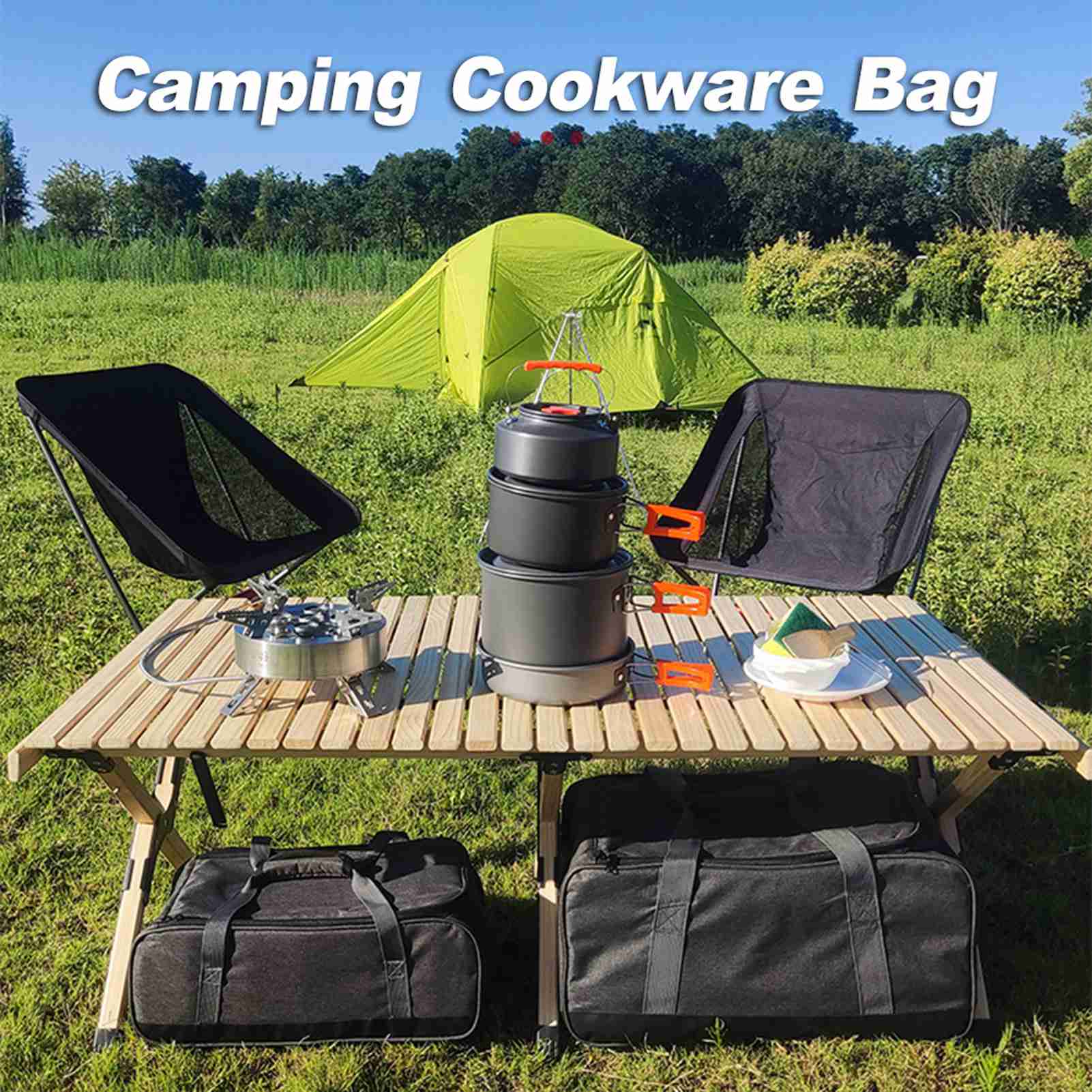 Camping Cooking On Fire - Sacola de cozinha saco de panelas