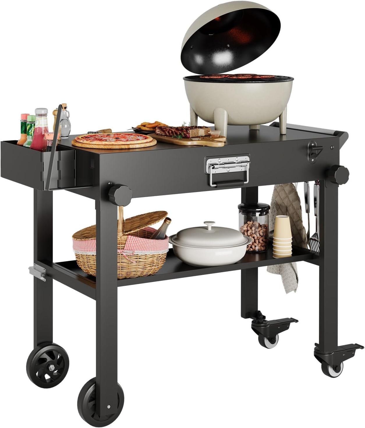Camp Grill Portable Folding - Carrinho de Churrasco Portátil Tacleekii para