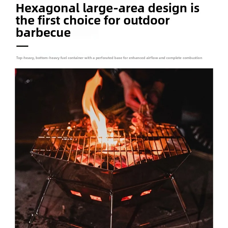 Camp Grill Portable Folding - Mountainhiker acampamento ao ar livre churrasco