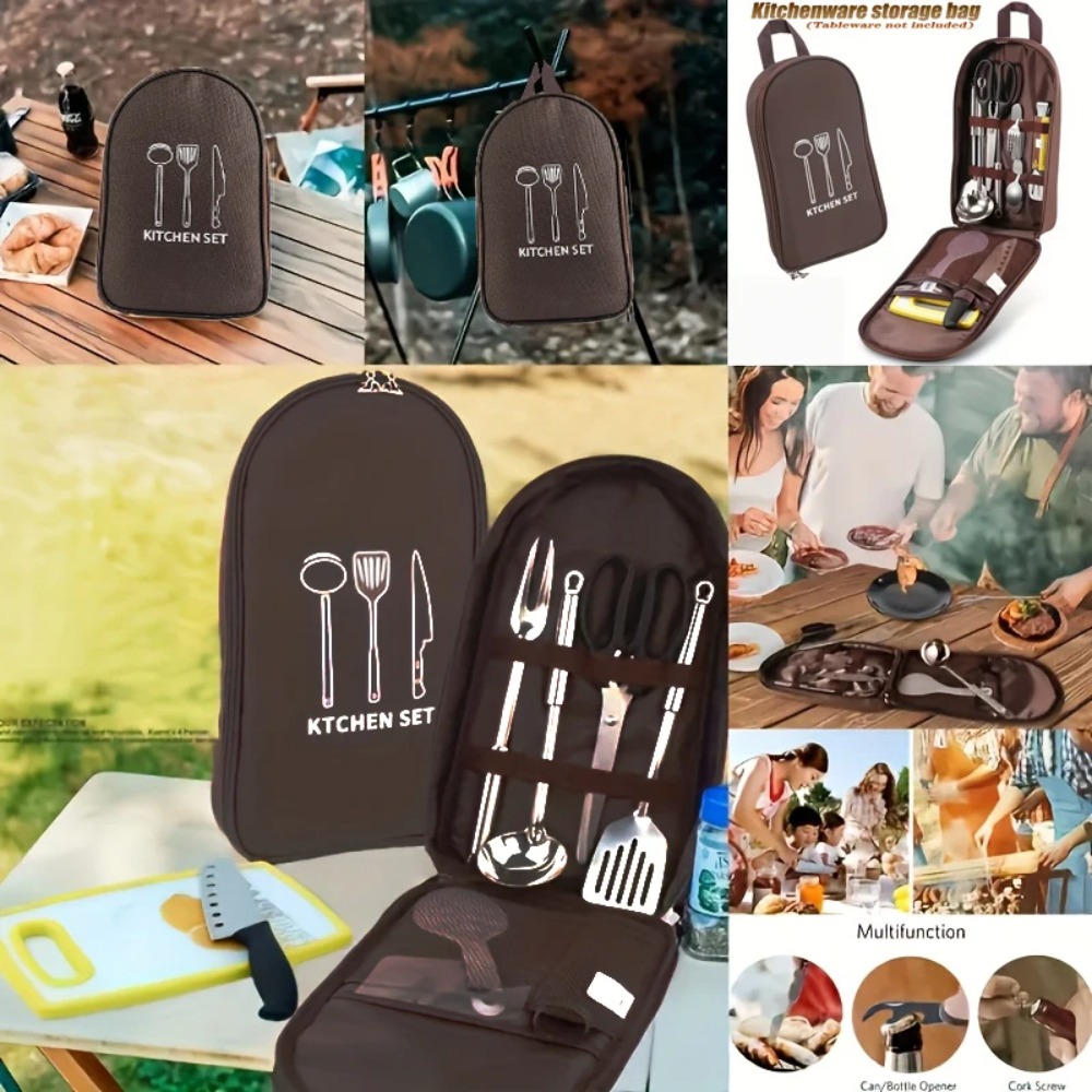 Bolsa portátil para cozinhar a - Camping Cooking Utensil Organizer avaliação e preço