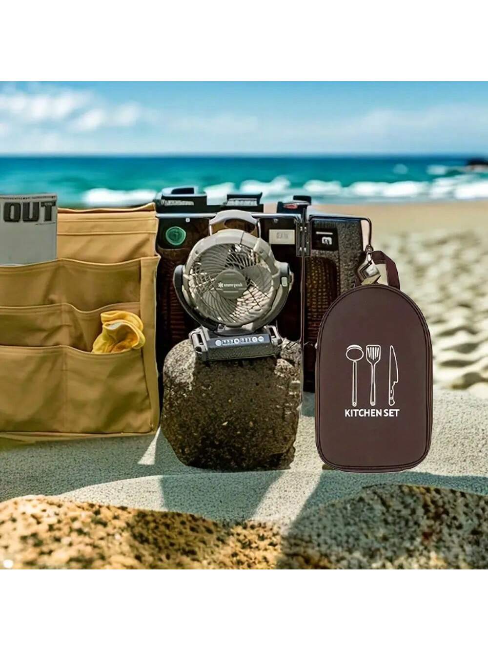 Saco de armazenamento de panel - Camping Cooking Utensil Organizer avaliação e preço