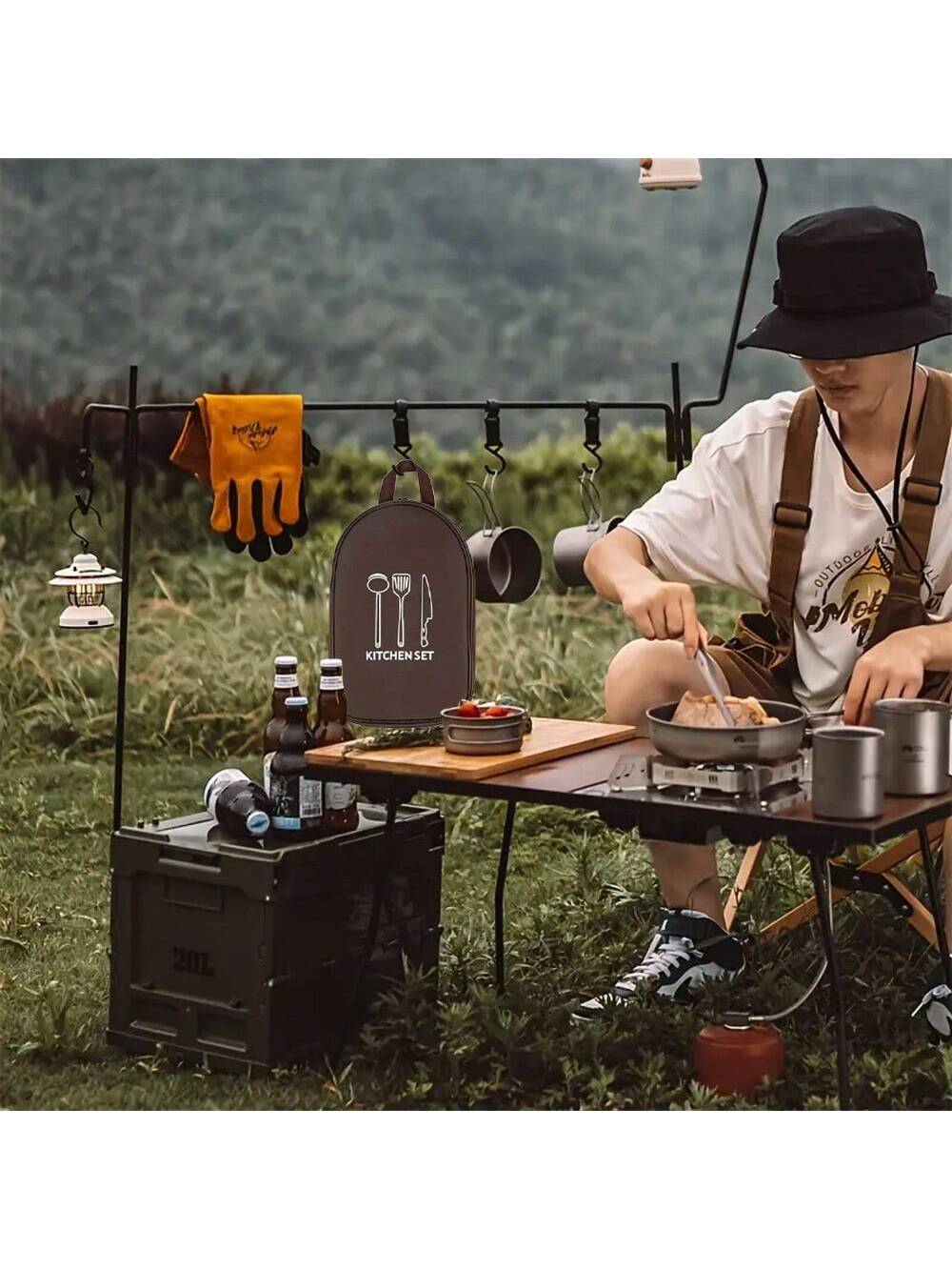 Saco de armazenamento de panel - Camping Cooking Utensil Organizer avaliação e preço
