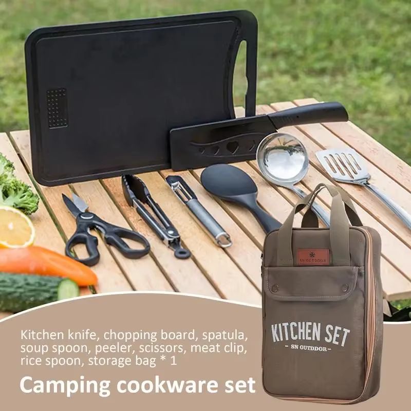 Conjunto de Utensílios de Cozi - Camping Cooking Cutlery Set avaliação e preço