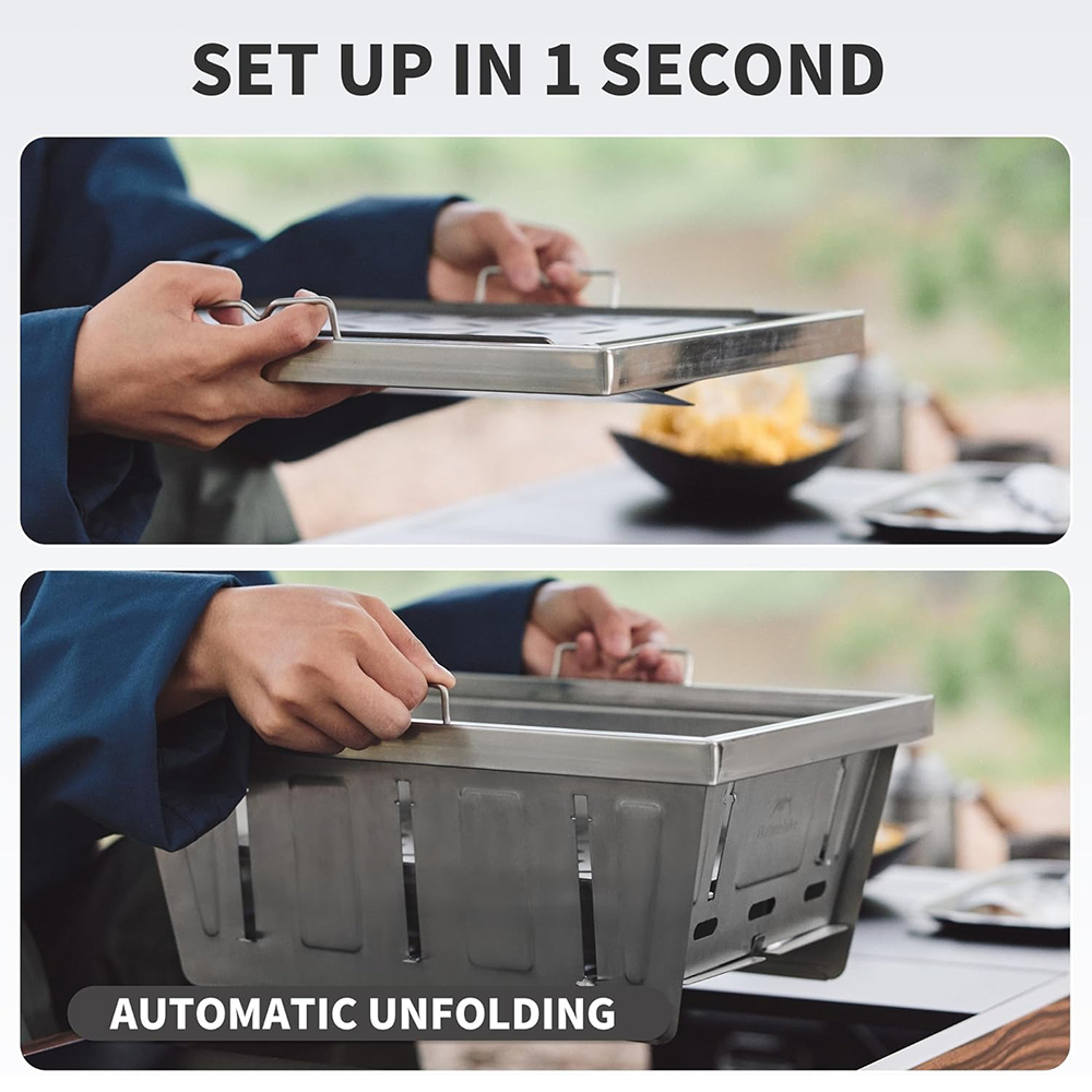 Naturehike acampamento grelha  - Camp Grill Portable Folding avaliação e preço