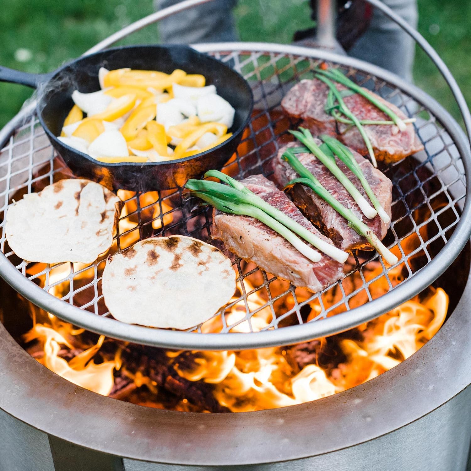 Grelha de Cozinha para Fogueir - Camping Cooking Fire Pit avaliação e preço