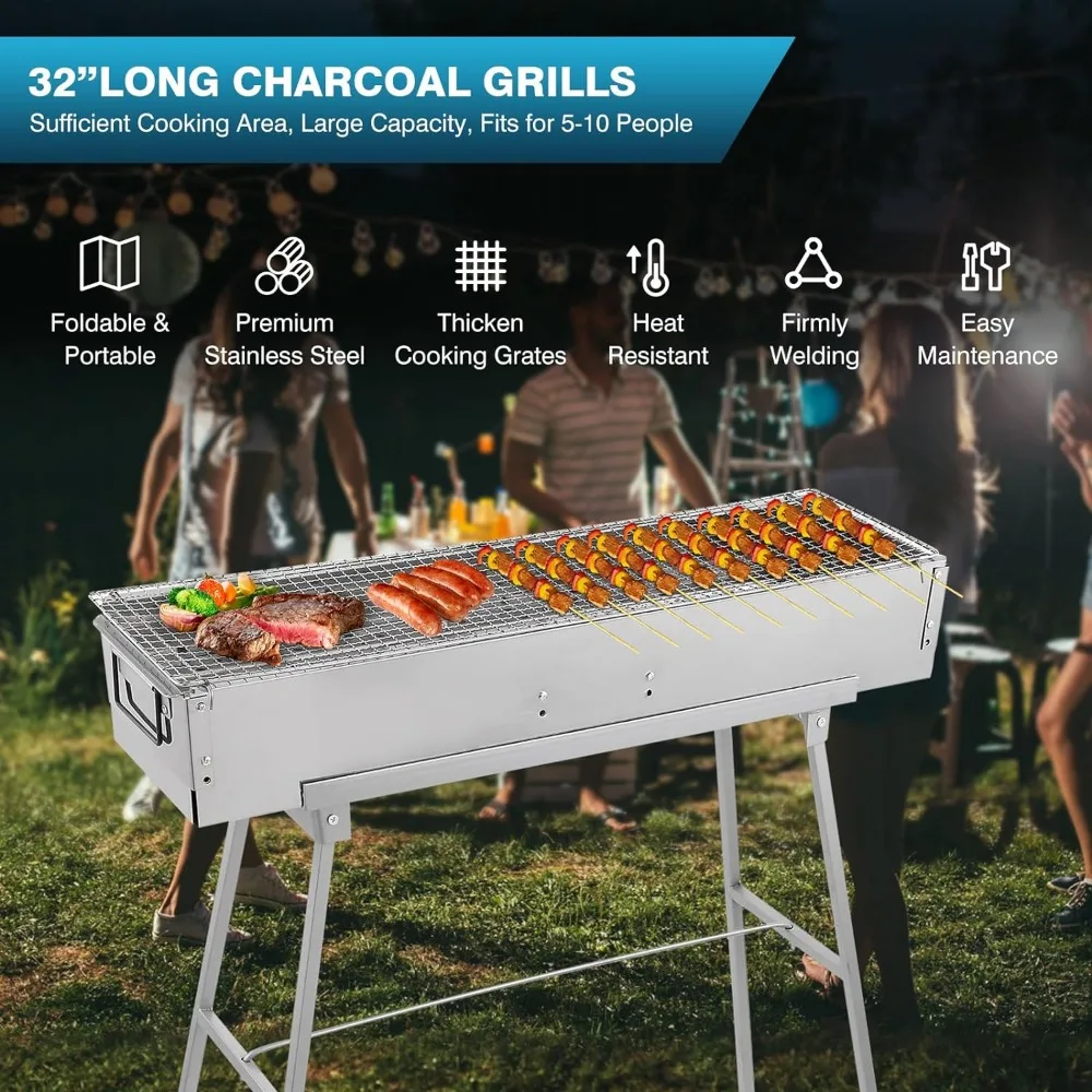 Grelhas de carvão portáteis, 3 - Camp Grill Portable Folding avaliação e preço