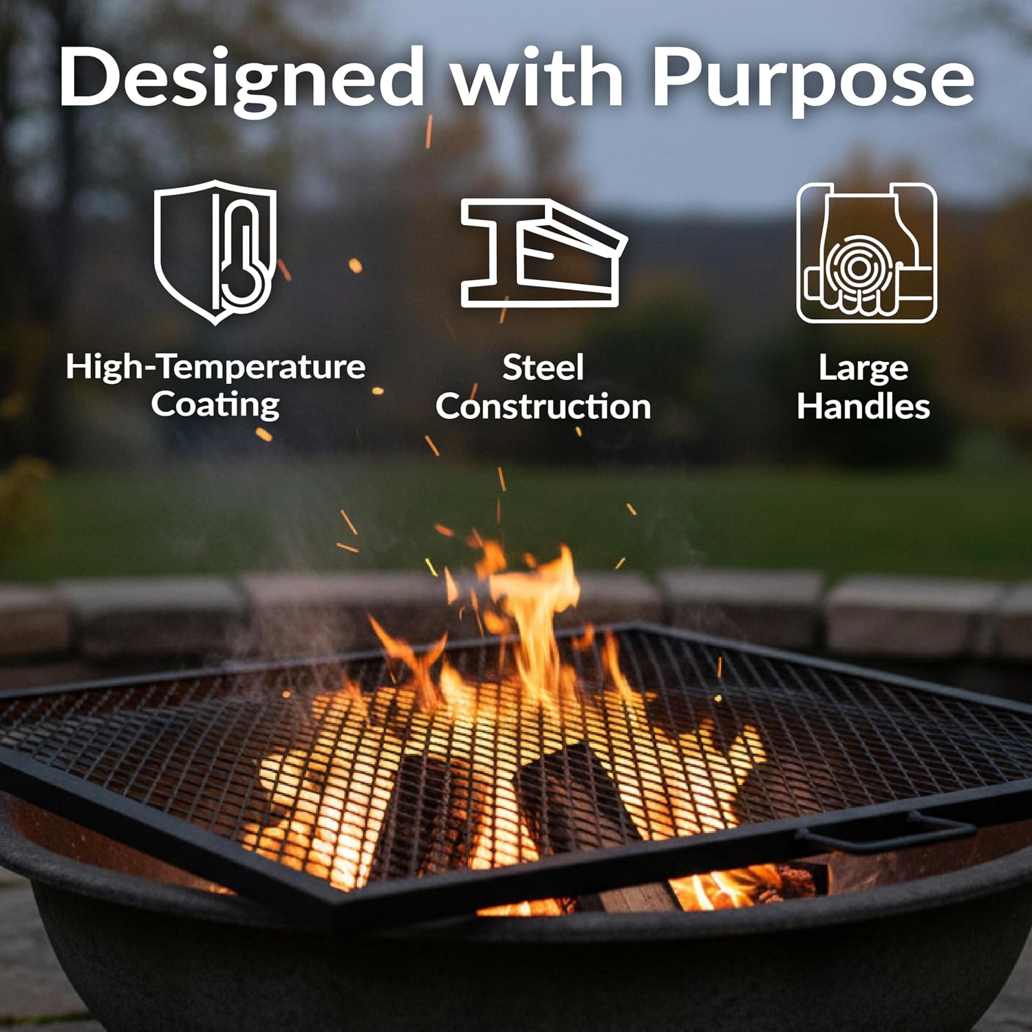 Grelha de Aço Reforçada Quadra - Camping Cooking Fire Pit avaliação e preço