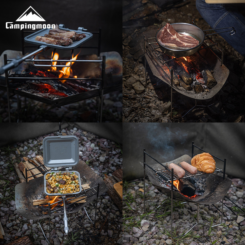 CAMPINGMOON SOLO-A4 Incinerado - Camp Grill Portable Folding avaliação e preço