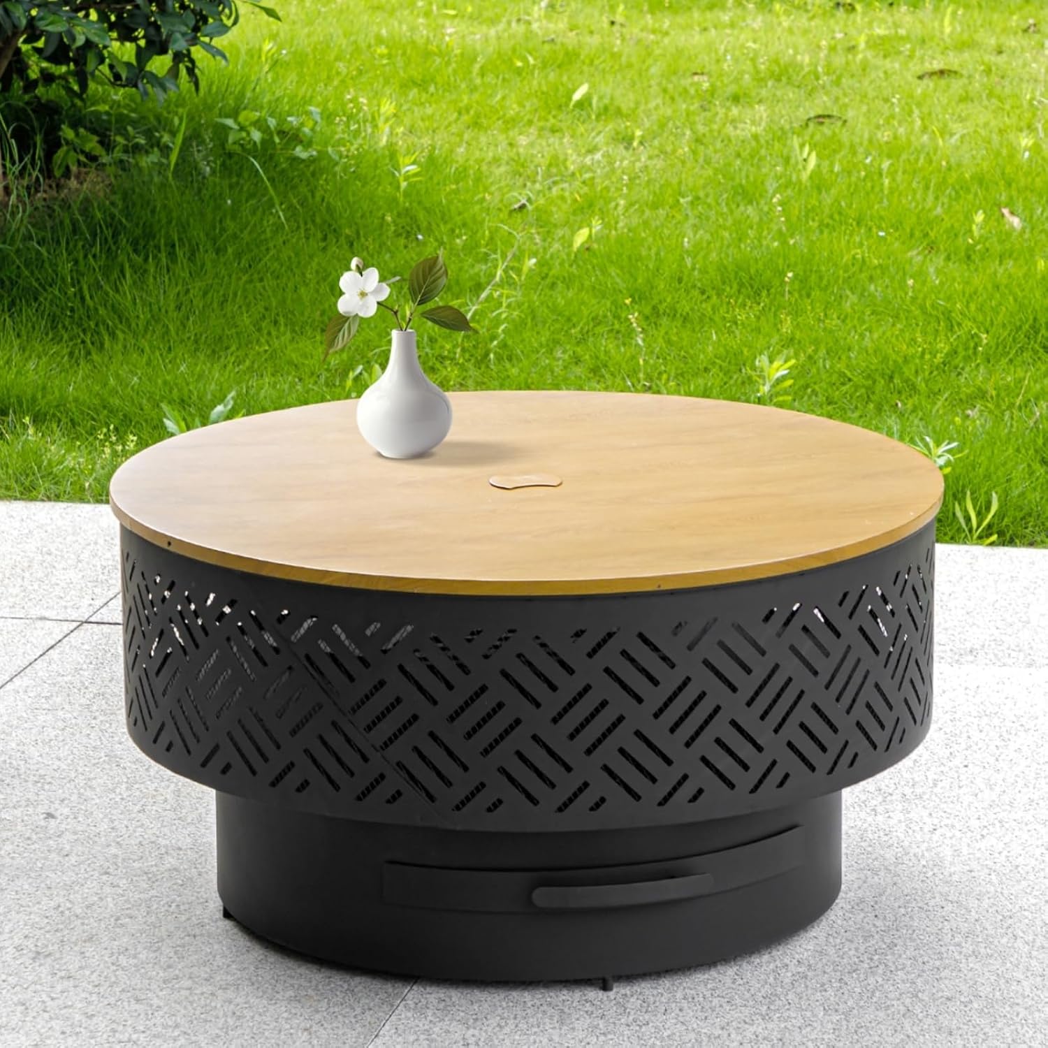 Mesa Redonda de Metal para Fog - Camping Cooking Fire Pit avaliação e preço