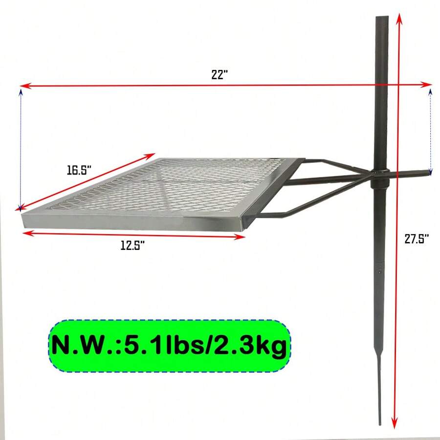 360 °   Grelha Rotativa Ajustá - Camping Cooking Fire Pit avaliação e preço