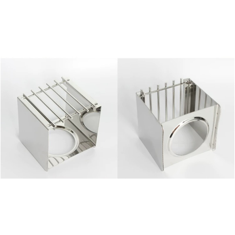 Suporte Quadrado de Aço Inoxid - Camping Cooking Tin avaliação e preço