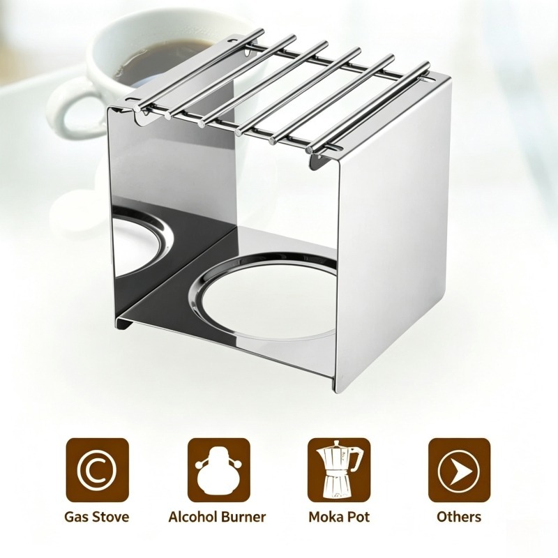 Suporte Quadrado de Aço Inoxid - Camping Cooking Tin avaliação e preço