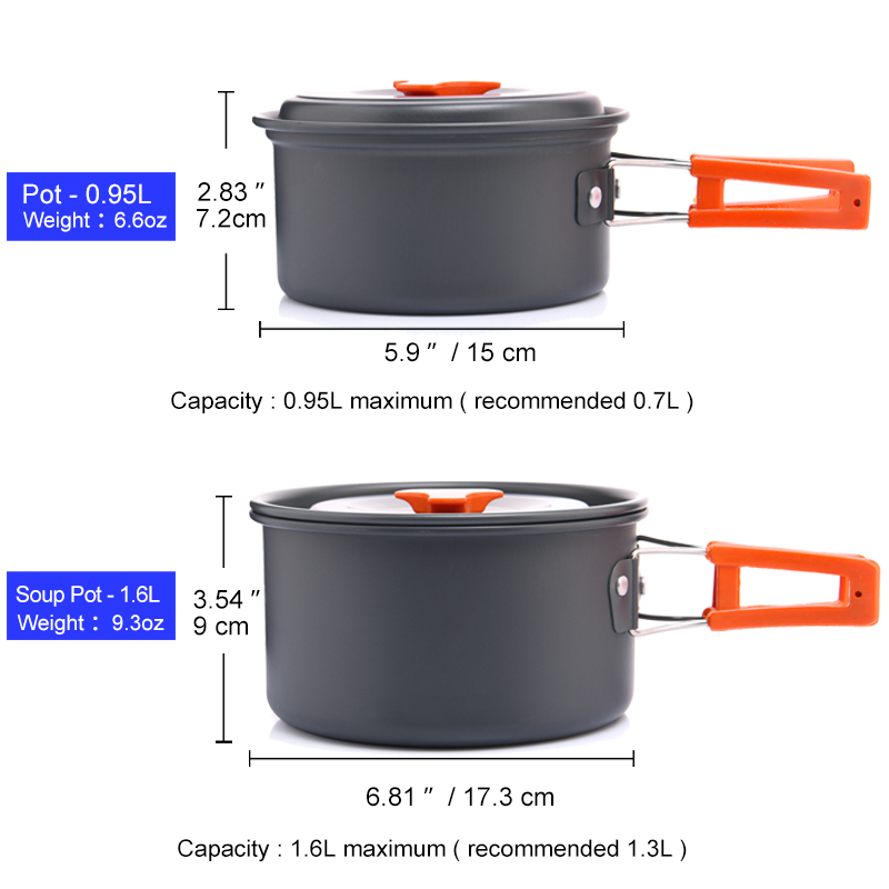 Widesea conjunto de panelas pa - Camping Cooking Cutlery Set avaliação e preço