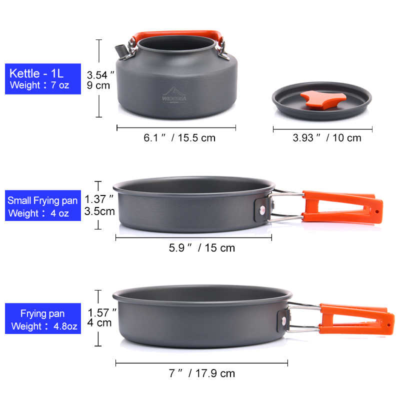 Widesea conjunto de panelas pa - Camping Cooking Cutlery Set avaliação e preço