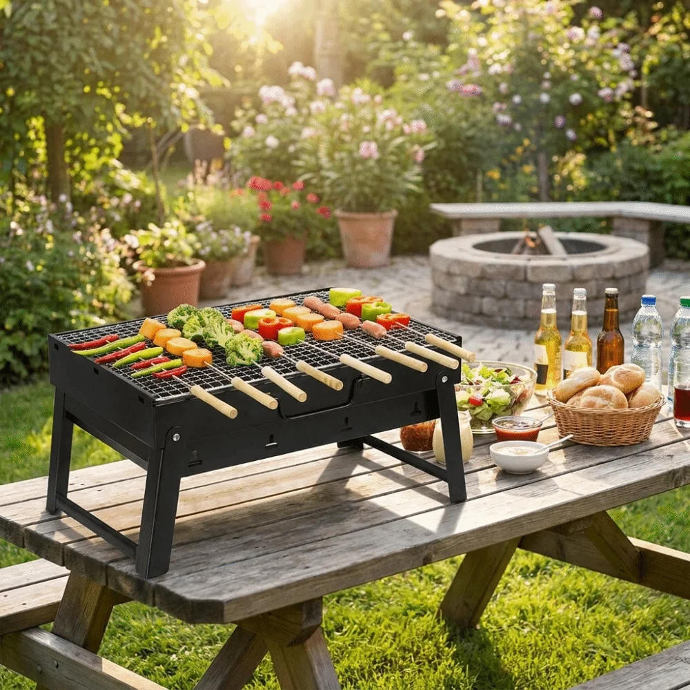 Churrasqueira Portátil Reforça - Camp Grill Portable Folding avaliação e preço