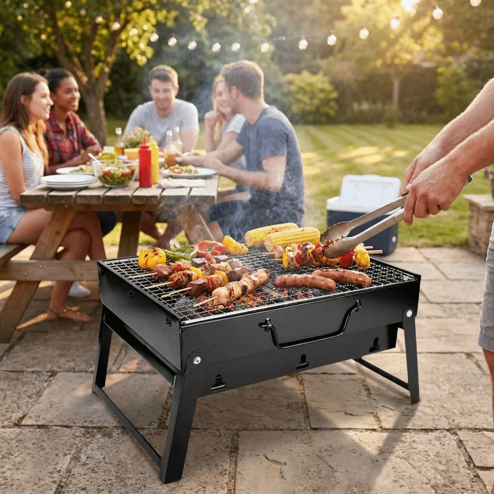Churrasqueira Portátil Reforça - Camp Grill Portable Folding avaliação e preço