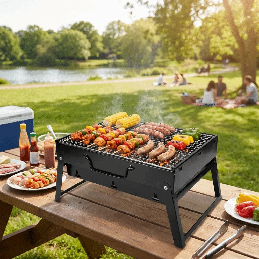 Churrasqueira Portátil Reforça - Camp Grill Portable Folding avaliação e preço