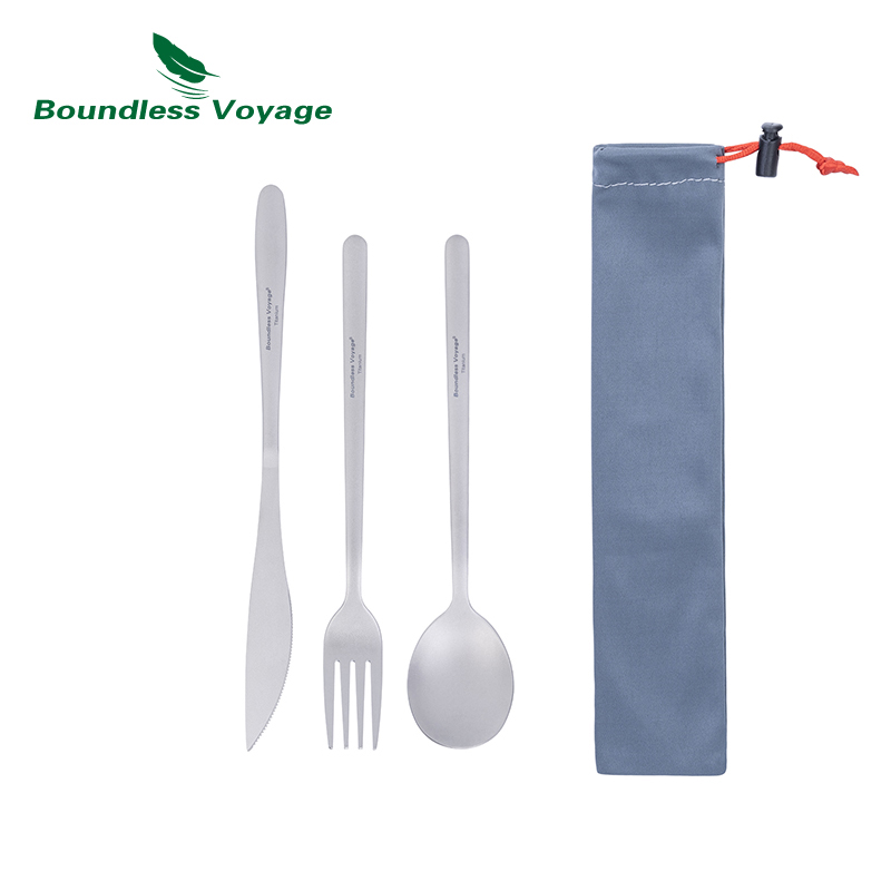 Boundless Voyage-Titanium Dinn - Camping Cooking Cutlery Set avaliação e preço