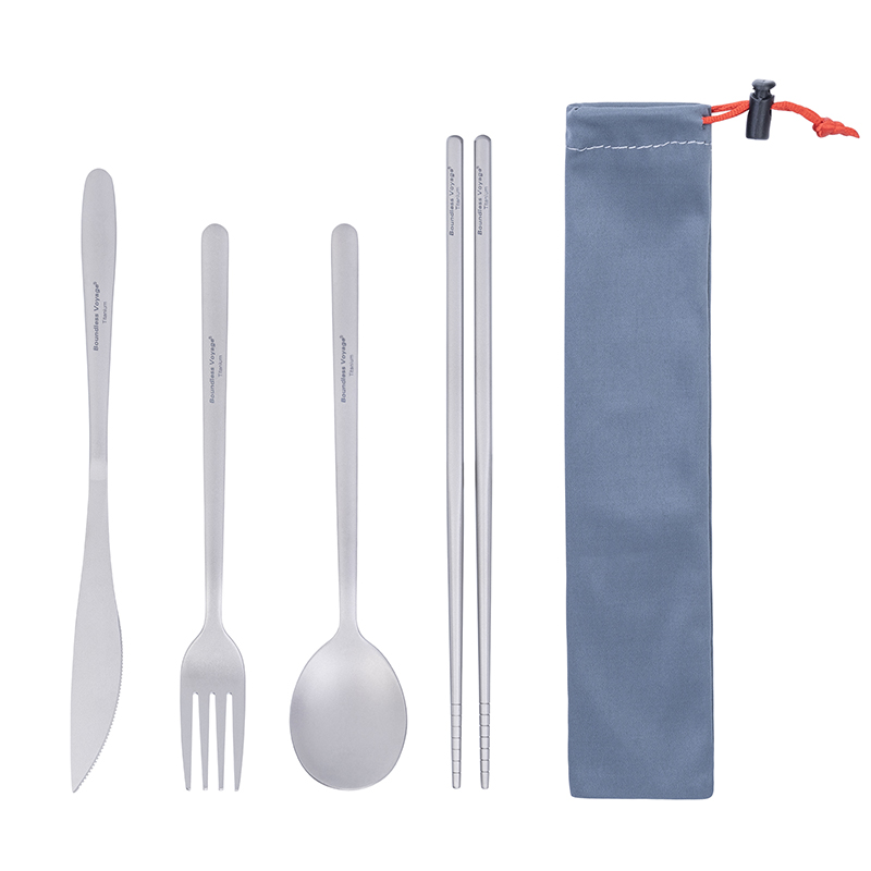 Boundless Voyage-Titanium Dinn - Camping Cooking Cutlery Set avaliação e preço