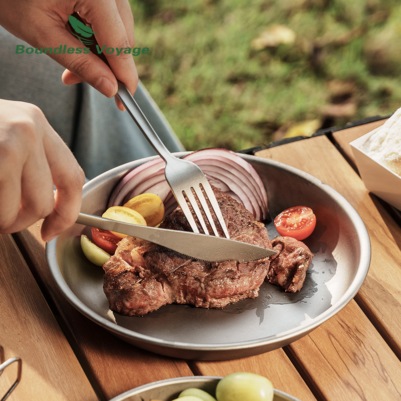 Boundless Voyage-Titanium Dinn - Camping Cooking Cutlery Set avaliação e preço