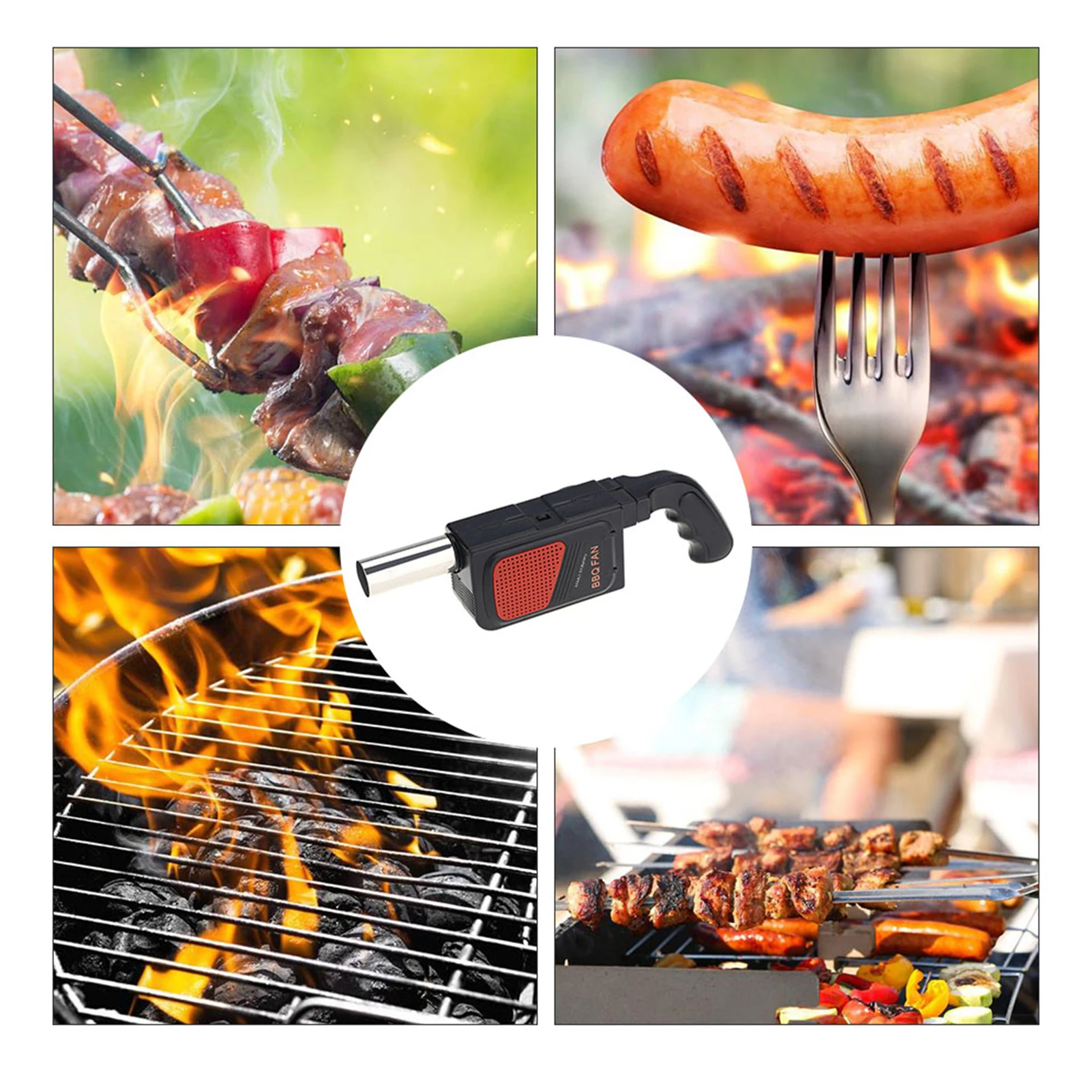 Ventilador de churrasco elétri - Camping Cooking On Fire avaliação e preço