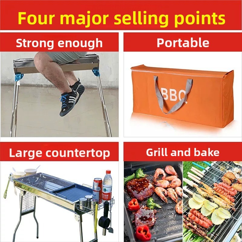 Churrasqueira Grande Dobrável  - Camp Grill Portable Folding avaliação e preço