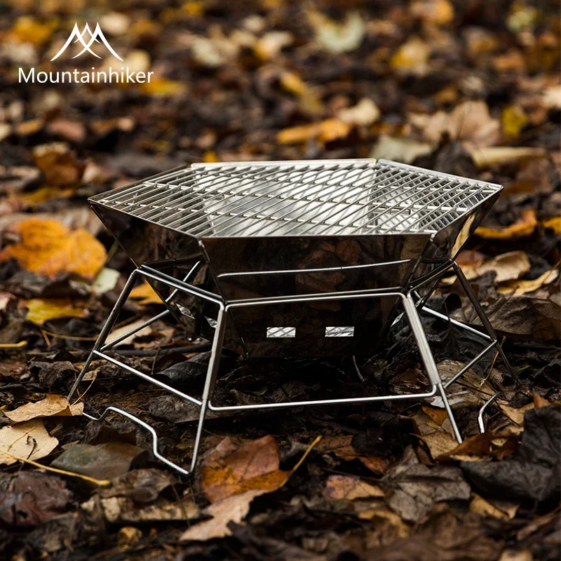 Mountainhiker acampamento ao a - Camp Grill Portable Folding avaliação e preço