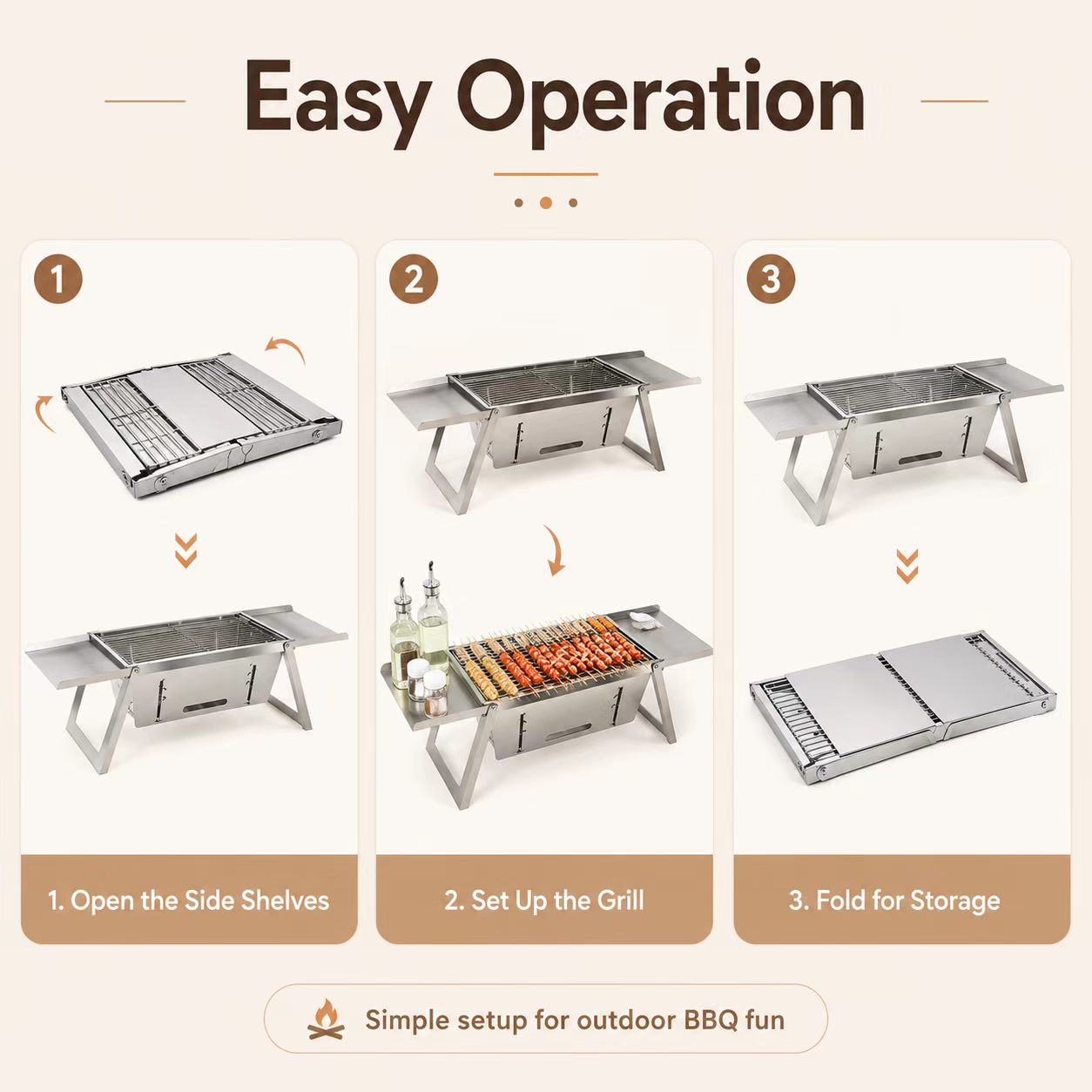 Churrasqueira Portátil Dobráve - Camp Grill Portable Folding avaliação e preço
