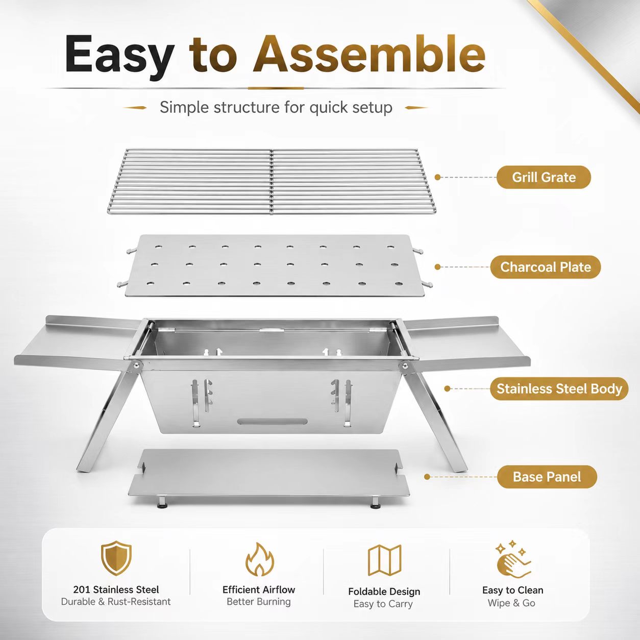 Churrasqueira Portátil Dobráve - Camp Grill Portable Folding avaliação e preço