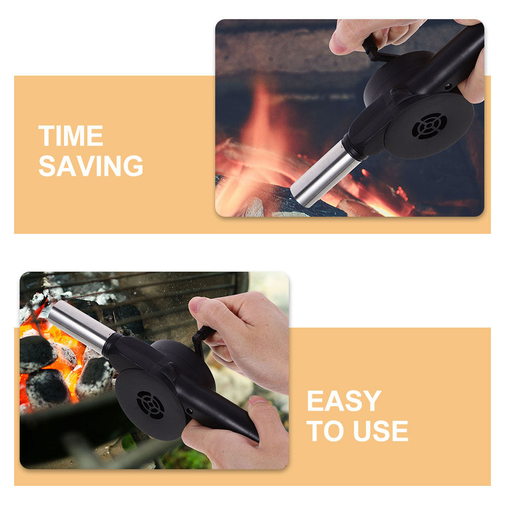 Ventilador Manual Preto com Ma - Camping Cooking Fire Pit avaliação e preço